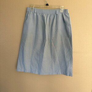 Vintage Ermane light blue Pencil‎ skirt with pockets